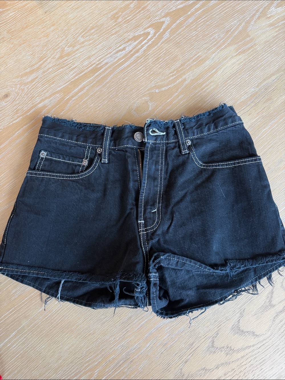Levi Dark Blue (almost black) Denim Cutoff Shorts
